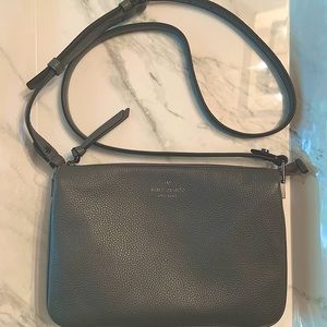 Kate Spade Mulberry Street Madelyne iced slate gray pebble leather crossbody